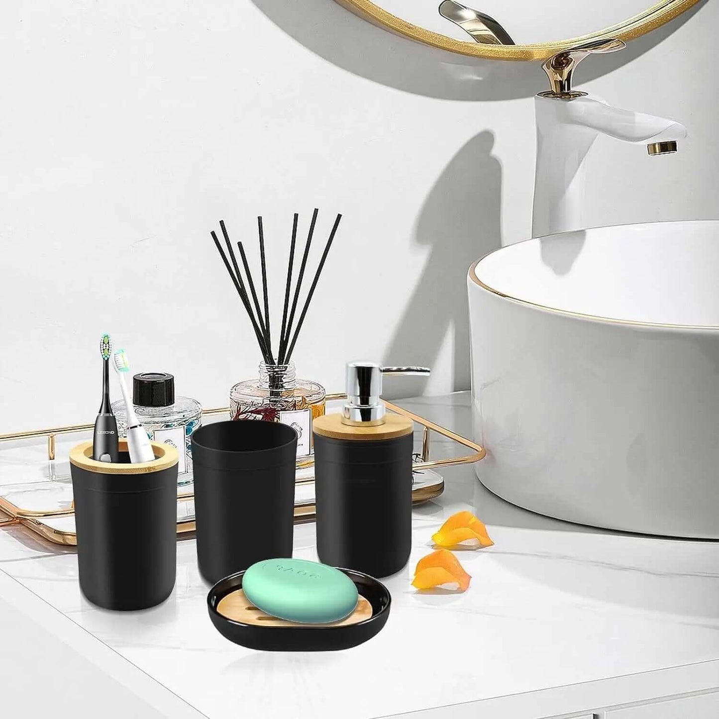 Conjunto de Acessórios de Banheiro, 4PCS | Design Moderno e Durável