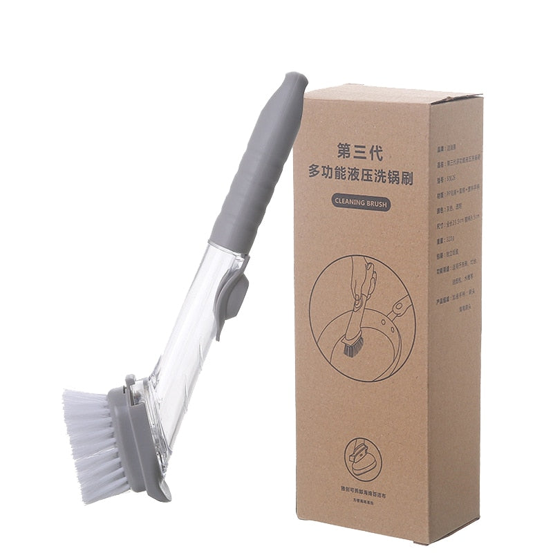 Max Clean 2 em 1 Conjunto de Escova e Esponja com Dispenser para Detergente