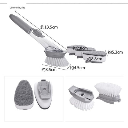 Max Clean 2 em 1 Conjunto de Escova e Esponja com Dispenser para Detergente